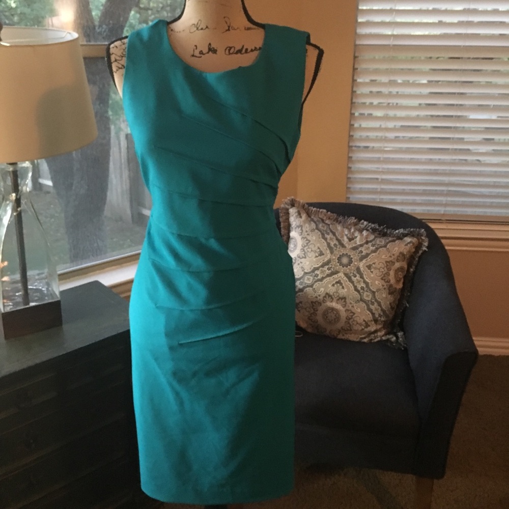 Calvin Klein Teal Sleeveless Dress -Size 8